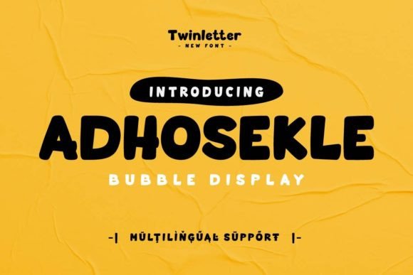 Adhosekle: A Playful Display Font for Joyful Design