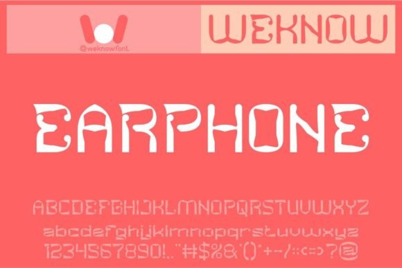 Discovering the Earphone Font: A Modern Display Typeface