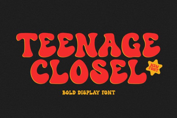 Teenage Closel: A Groovy Typeface for Bold Visuals