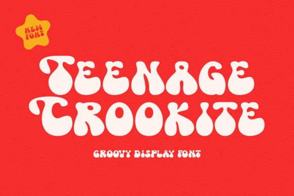 Teenage Crookite: A Funky Display Font for Retro Designs